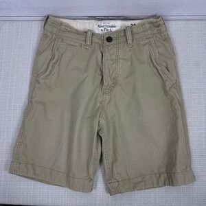 Mens‎ Abercrombie & Fitch Shorts Khaki Chino Casual Flat Front 30